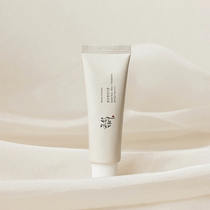 Beauty of Joseon Relief Sun SPF50+ PA++++ 50ml – populär koreansk solkräm med lätt konsistens, risextrakt och probiotika för alla hudtyper.