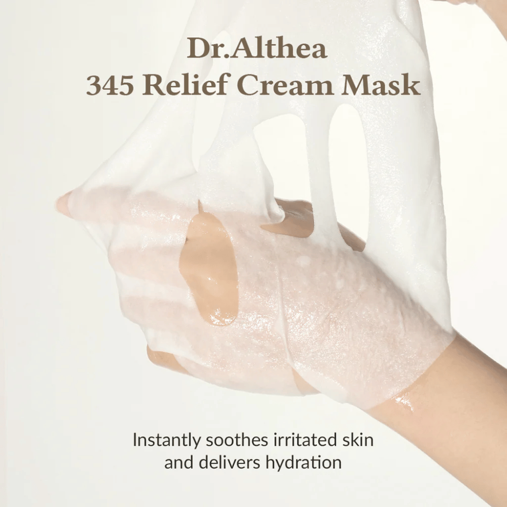 Dr. Althea 345 Relief Cream Mask veganistische cellulose Sheet mask met essence voor betere absorptie en huidcomfort