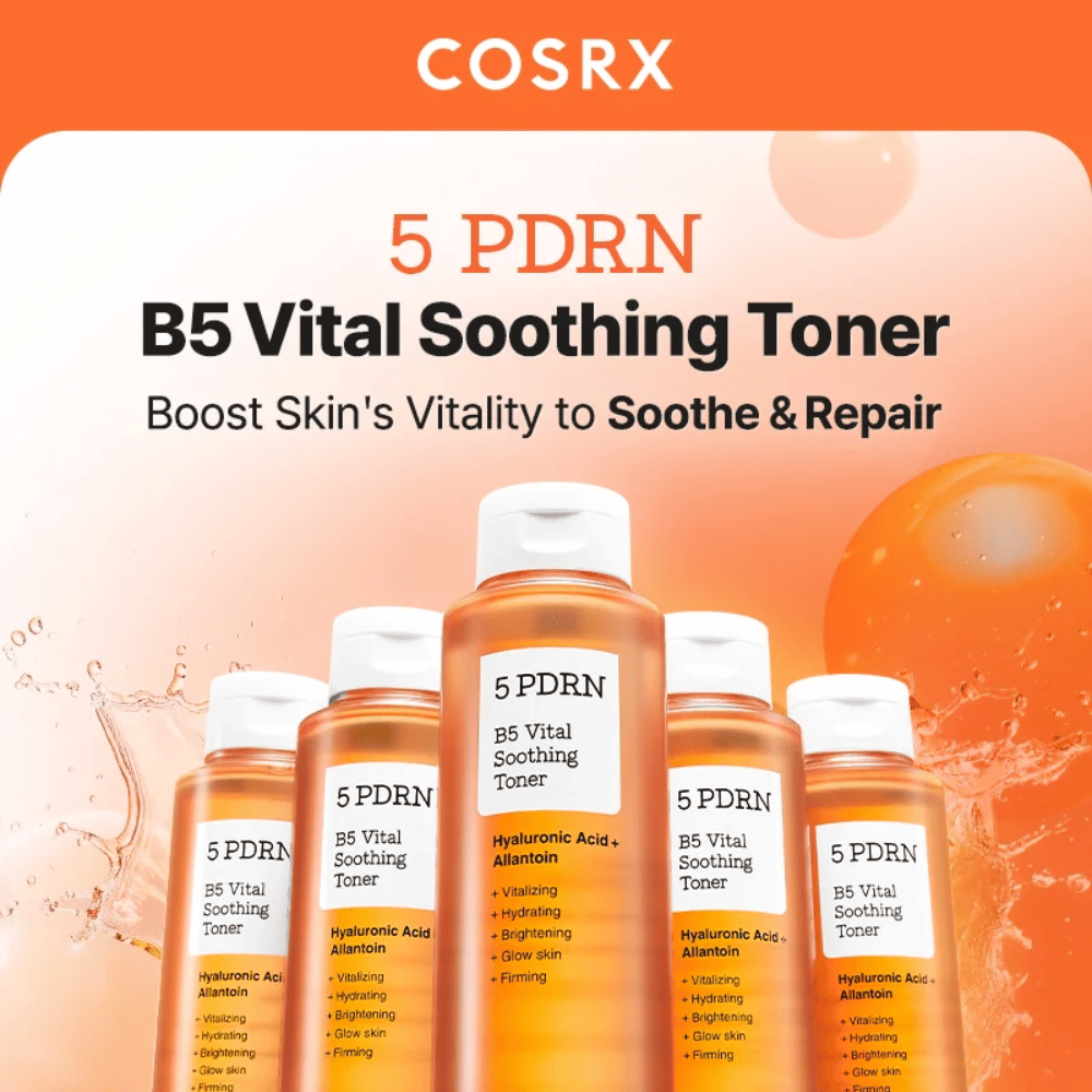 COSRX 5 PDRN B5 Vital Soothing Toner 280 ml boost de vitaliteit van de huid en repareert droge en gestreste huid