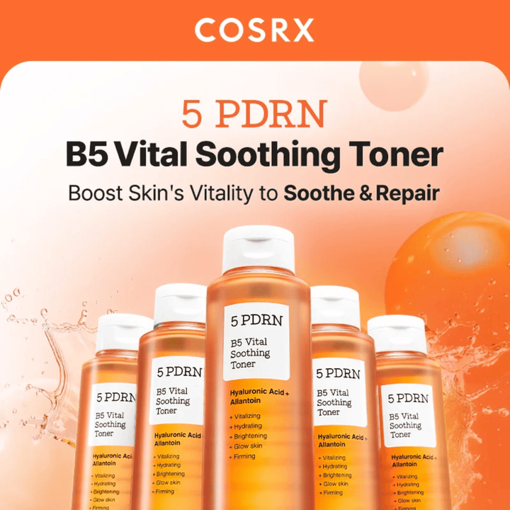 COSRX 5 PDRN B5 Vital Soothing Toner 280 ml boost de vitaliteit van de huid en repareert droge en gestreste huid