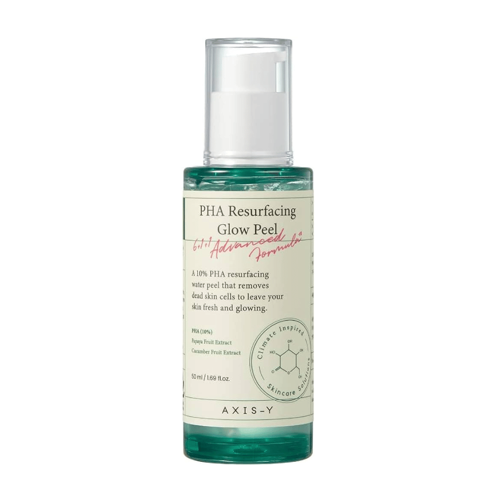 Een fles AXIS - Y PHA Resurfacing Glow Peel 50ml.