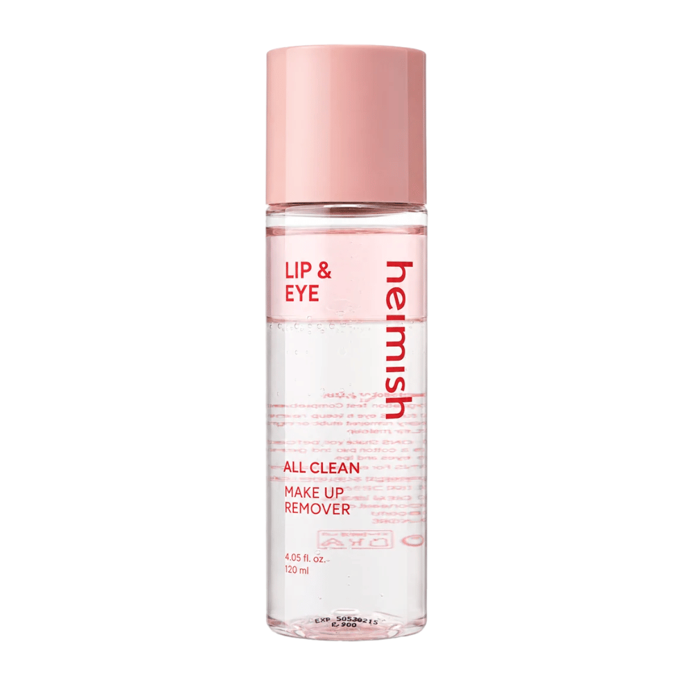 heimish All Clean Makeup Remover 120 ml make-upremover voor ogen en lippen productafbeelding op witte achtergrond