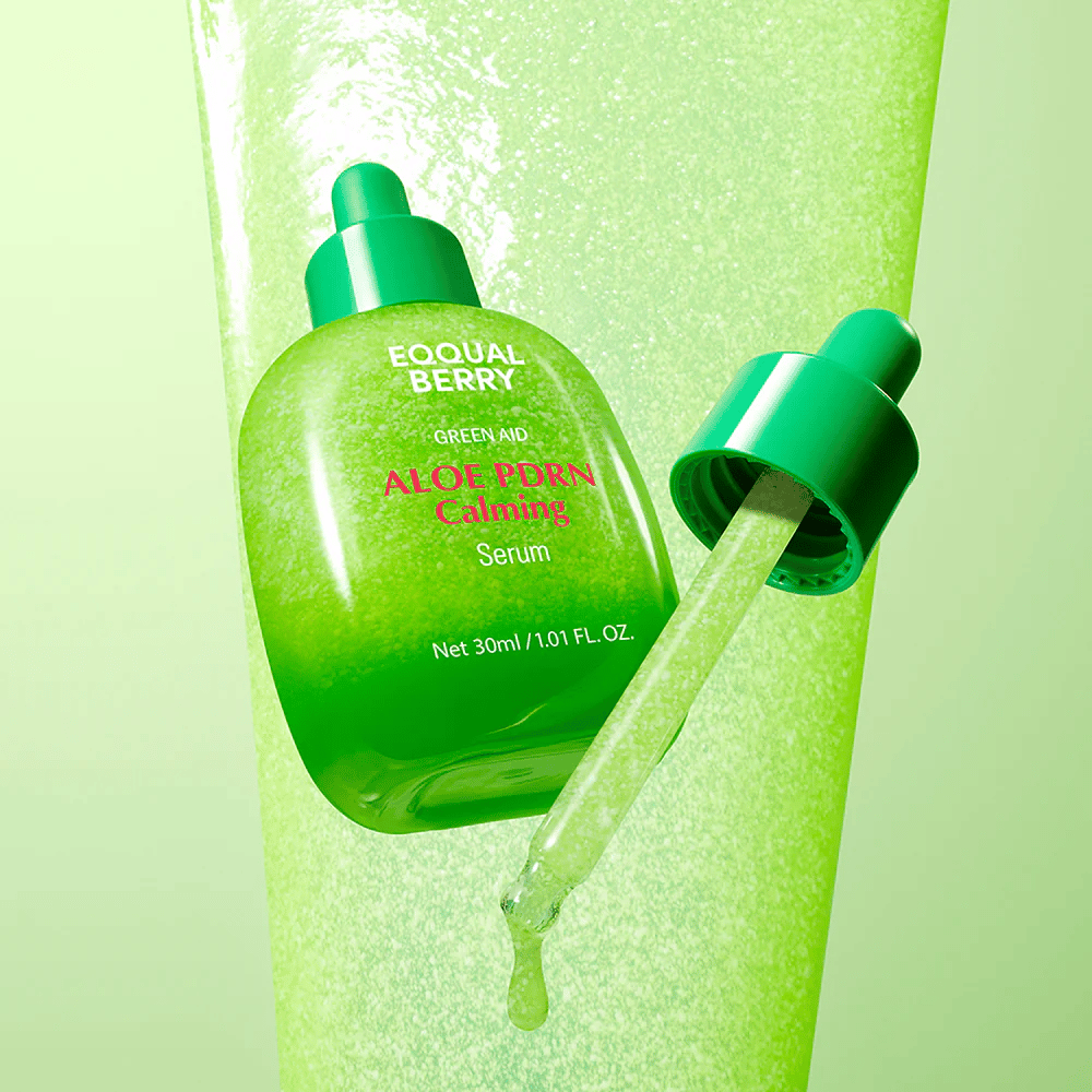 EQQUALBERRY Aloe PDRN Calming Serum 30 ml met pipet – kalmerend gezichtserum met aloë en PDRN voor gehydrateerde en gebalanceerde huid.