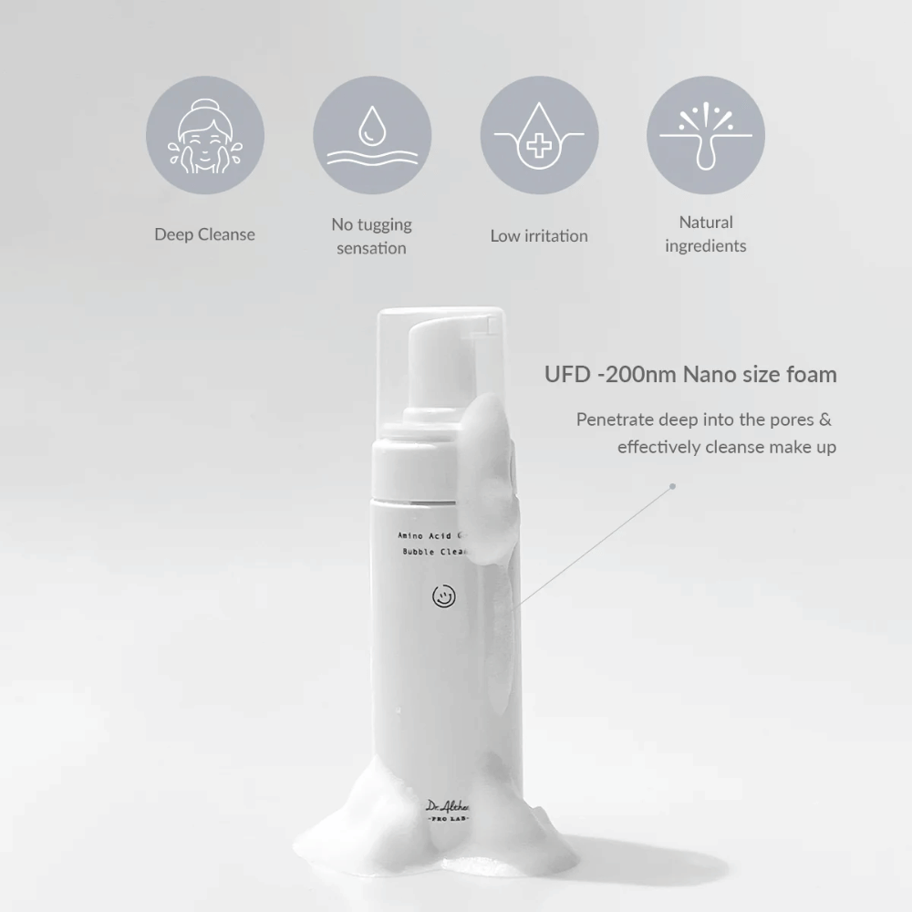 Dr. Althea Amino Acid Gentle Bubble Cleanser reinigt diep met nanogrote bubbels die de poriën binnendringen. Milde formule met natuurlijke ingrediënten – perfect voor de gevoelige huid.