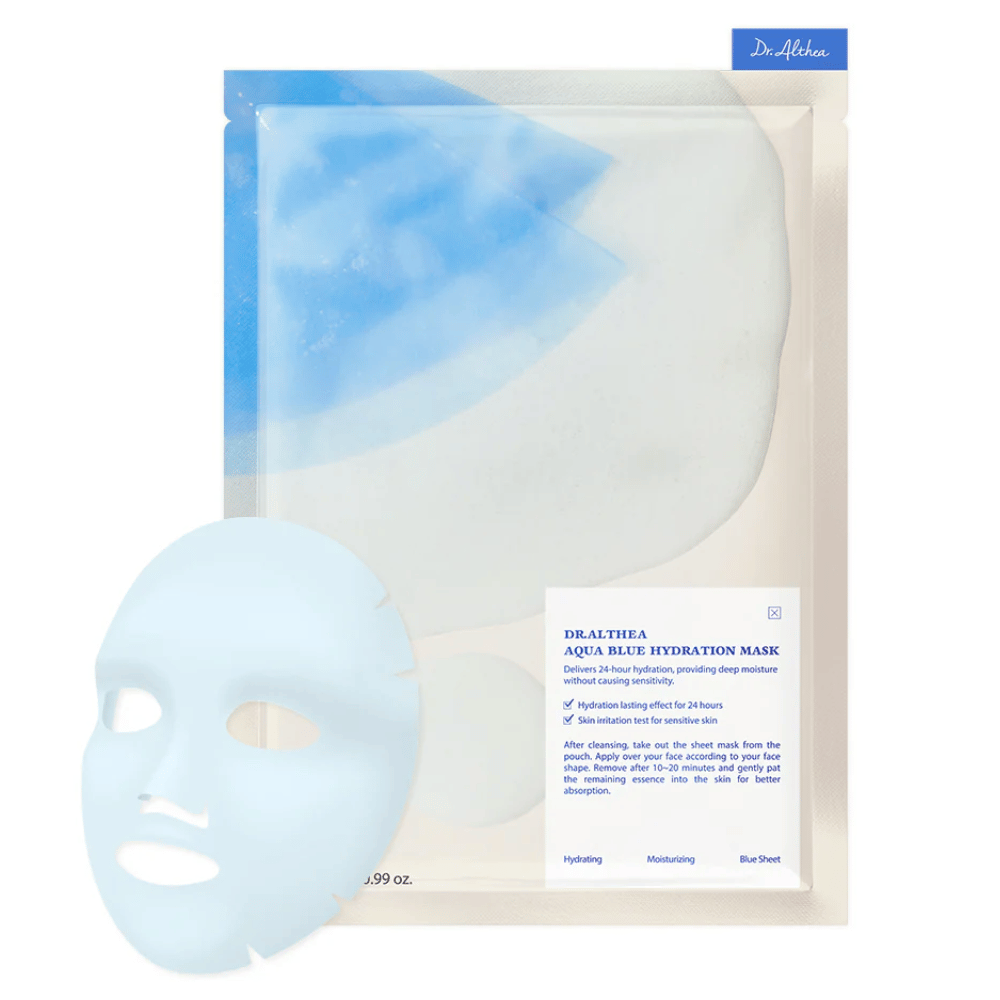 Dr. Althea Aqua Blue Hydration Mask
Geeft 24 uur diepe hydratatie zonder de huid te irriteren. Perfect voor de gevoelige huid. Het masker bevat azuleen dat kalmeert en intens hydrateert.