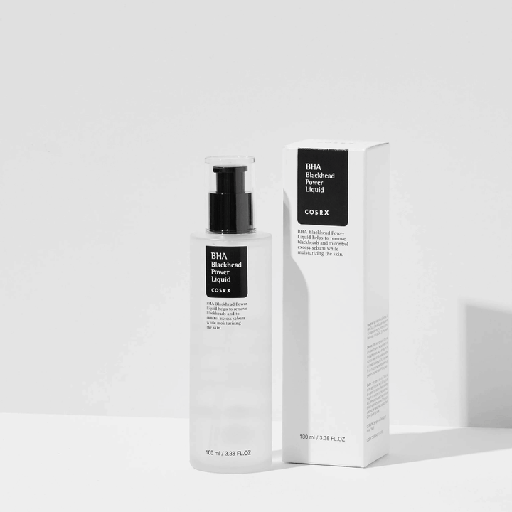 COSRX BHA Blackhead Power Liquid 100 ml met verpakking – exfoliërend gezichtsserum met BHA dat mee-eters en overtollig talg tegengaat.