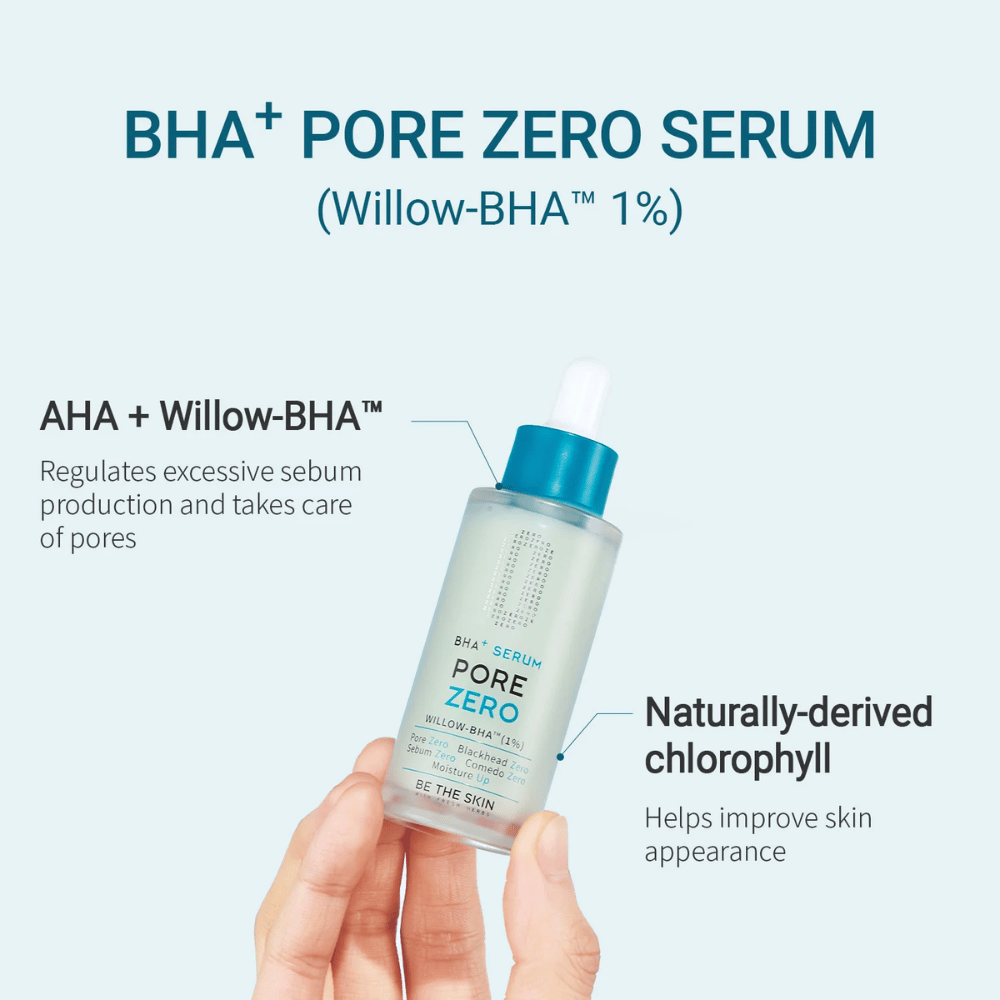 Be The Skin BHA+ Pore Zero Serum met Willow-BHA en natuurlijke chlorofyl