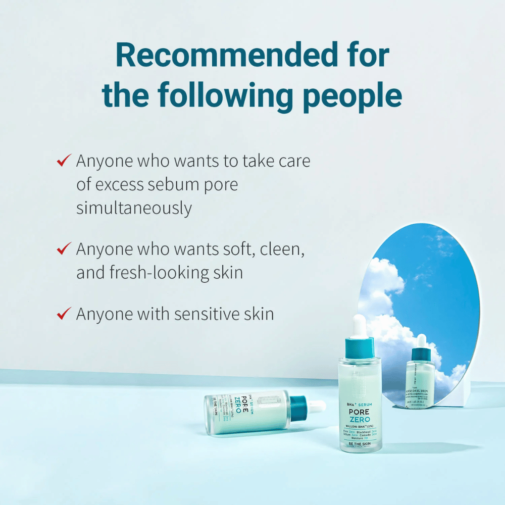 Be The Skin BHA+ Pore Zero Serum voor vette, gevoelige huid en vergrote poriën