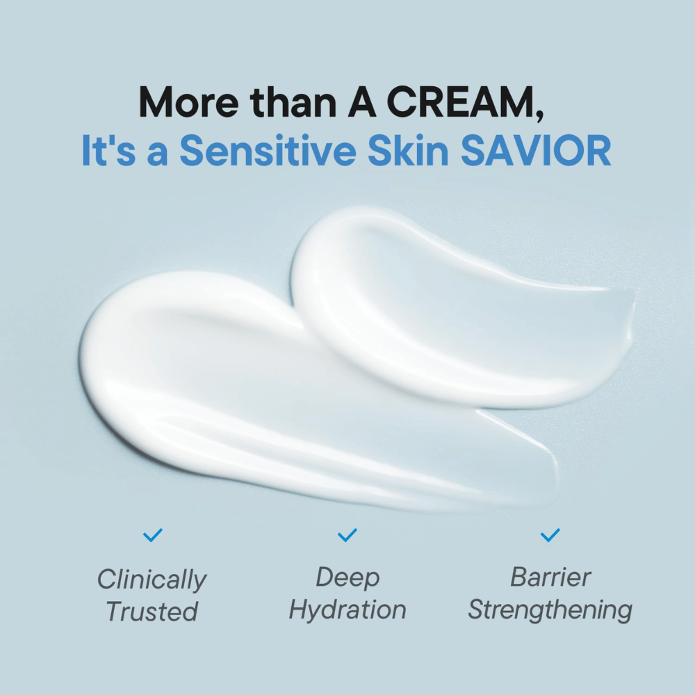 iUNIK Beta-Glucan 3X Barrier Cream met klinisch geteste formule voor intensieve hydratatie en huidverzorging die de barrière versterkt