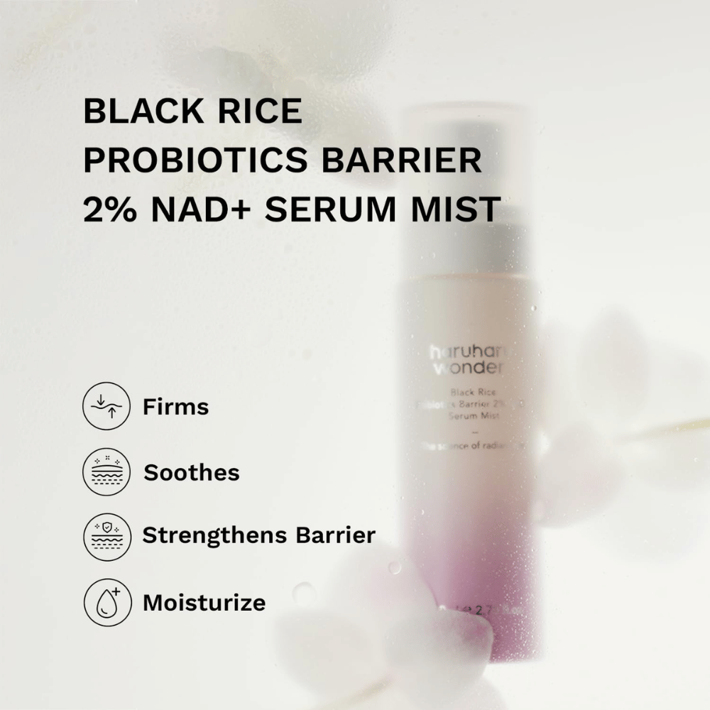 Haruharu Wonder Black Rice Probiotics Barrier 2% NAD+ Serum Mist – kalmerende en barrièreversterkende gezichtsmist