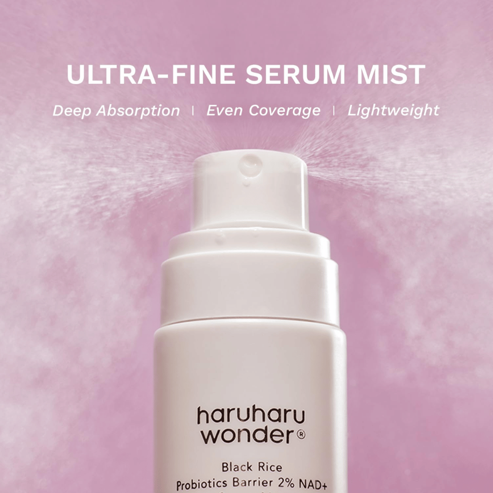 Haruharu Wonder Black Rice Probiotics Barrier 2% NAD+ Serum Mist – ultrafijne hydraterende serummist