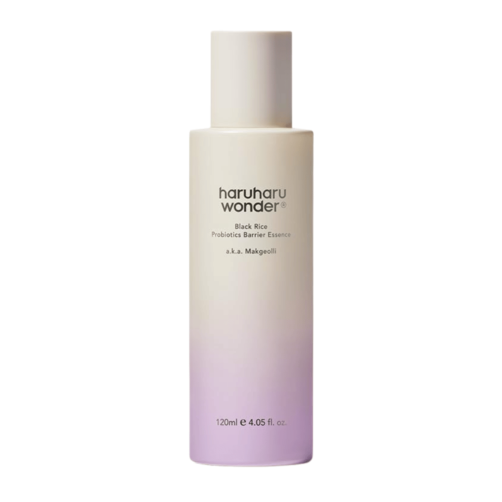 Haruharu Wonder Black Rice Probiotics Barrier Essence 120 ml met een lichte formule die de huid versterkt en een natuurlijke glow geeft