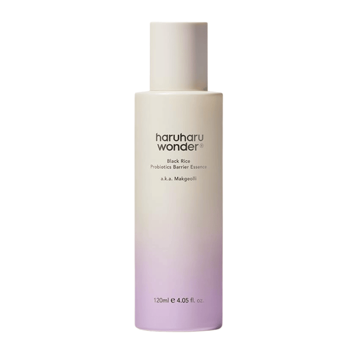 Haruharu Wonder Black Rice Probiotics Barrier Essence 120 ml met een lichte formule die de huid versterkt en een natuurlijke glow geeft