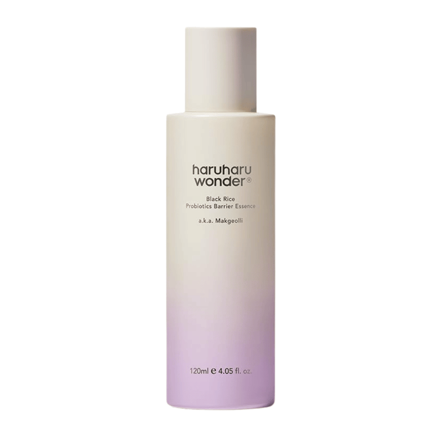 Haruharu Wonder Black Rice Probiotics Barrier Essence 120 ml met een lichte formule die de huid versterkt en een natuurlijke glow geeft