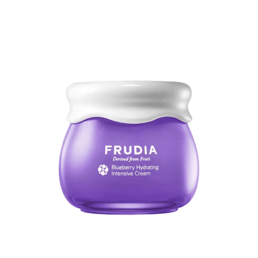 FRUDIA Blueberry Hydrating Intensive Cream – hydraterende gezichtscrème met bosbessenextract die de huidbarrière versterkt en langdurige hydratatie biedt
