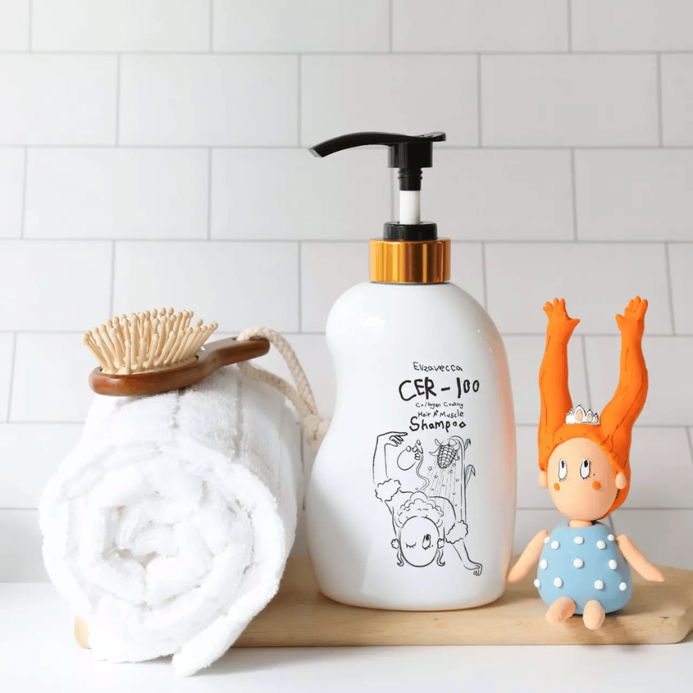 Elizavecca CER-100 Collagen Coating Hair A+ Muscle Shampoo – versterkend collageenshampoo voor droog en beschadigd haar in de badkamermilieu