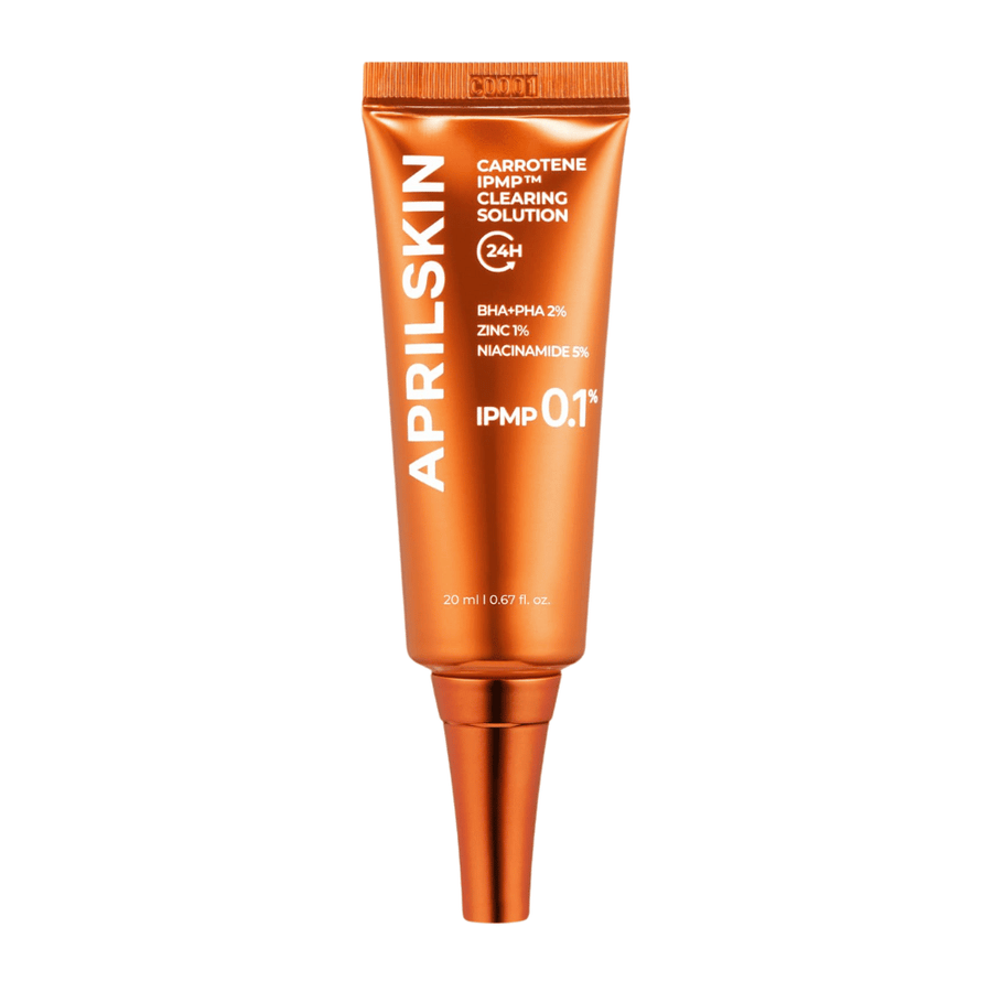APRILSKIN Carrotene IPMP Clearing Solution 20 ml, Koreaanse spotbehandeling voor acne, mee-eters en ontstekingen met BHA, PHA, zink en niacinamide