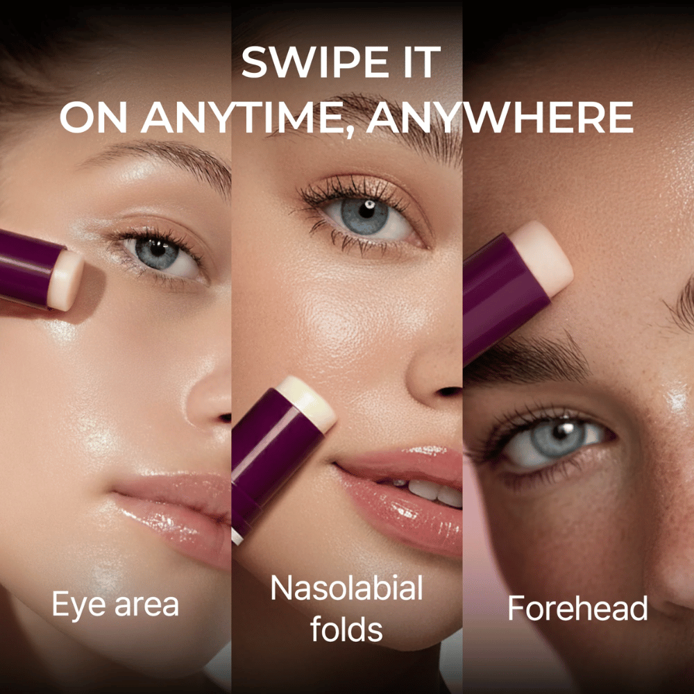 Dr. Melaxin Calcium Volume Multi Balm wordt aangebracht op het gebied rond de ogen, nasolabiale plooien en voorhoofd voor een verstevigend en volumegevend effect.