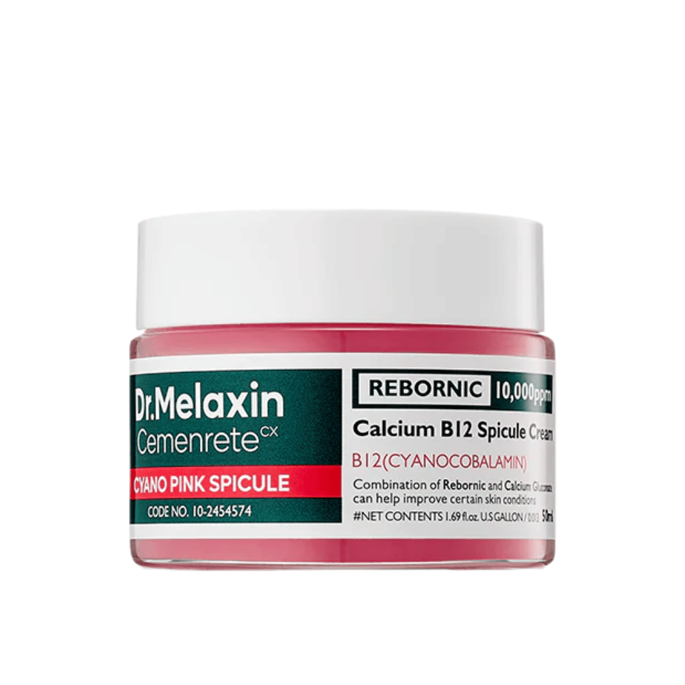 Dr. Melaxin Cemenrete Cyano Pink Spicule Cream – gezichtscrème met vitamine B12 en spicule die de elasticiteit en glans van de huid verbetert.
