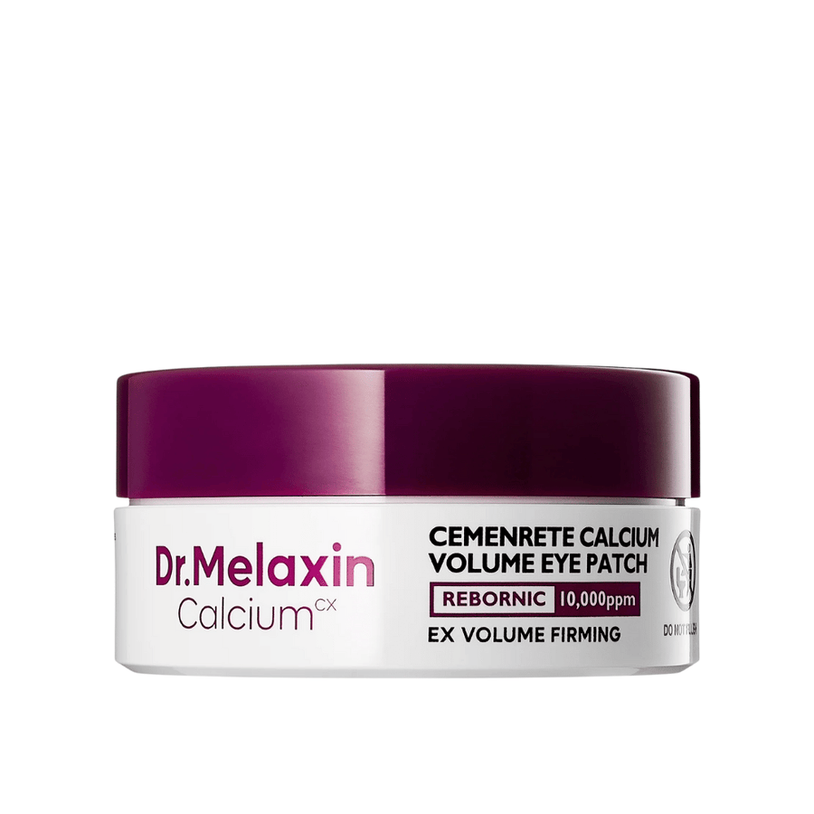 Dr. Melaxin Cemenrete Calcium Volume Eye Patch – volumiserende hydrogel-oogpatches met calcium en Rebornic 10.000 ppm voor stevigere huid en verminderde fijne lijntjes.