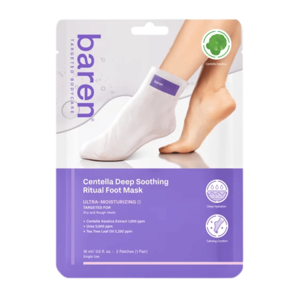 9. Baren Centella Deep Soothing Ritual Foot Mask 18 ml – hydraterend voetmasker met centella asiatica en ureum voor droge en ruwe voeten