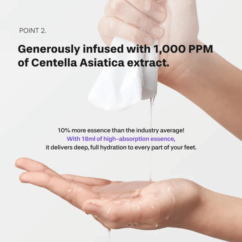 4. Baren Centella Deep Soothing Ritual Foot Mask – hydraterend voetmasker met centella asiatica en 18 ml essence voor droge voeten