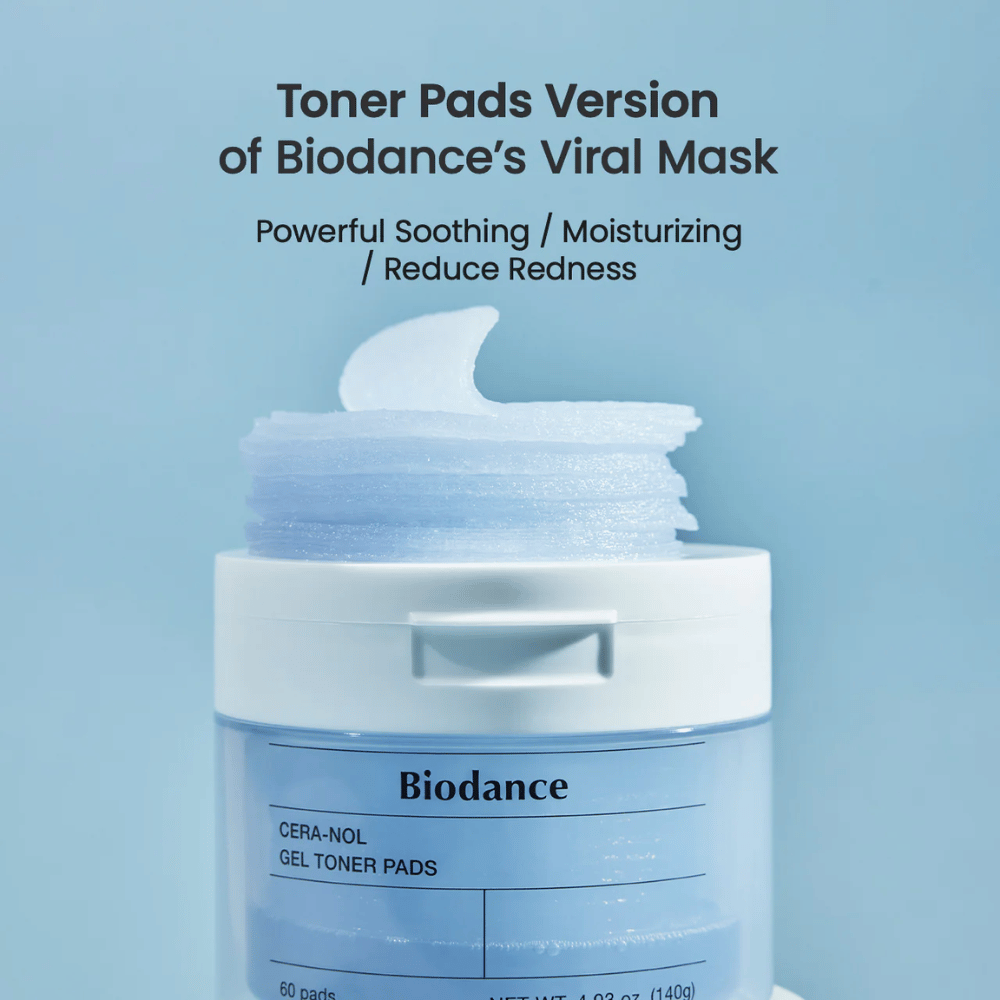 Biodance Cera-Nol Gel Toner Pads – Het virale masker in een handige pad-versie!

💙 Kalmerend & hydraterend – vermindert roodheid en versterkt de huidbarrière.
✨ Gelverrijkte pads – bieden intense hydratatie en verkoelend effect.
🌿 Perfect voor de gevoelige huid – verlicht irritatie en balanceert de huid.

Eenvoudige en effectieve huidverzorging voor een frisse en stralende teint!