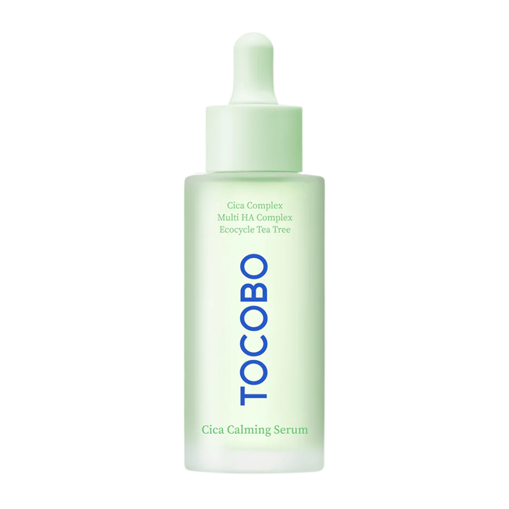 Productafbeelding van TOCOBO Cica Calming Serum, veganistisch Koreaans gezichtserum met cica-complex en hyaluronzuur voor een kalme, gehydrateerde en gebalanceerde huid.