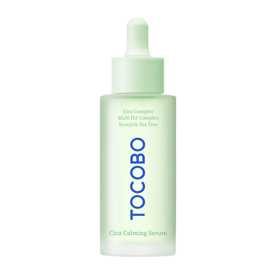 Produktbild av TOCOBO Cica Calming Serum, veganskt koreanskt ansiktsserum med cica-komplex och hyaluronsyra för lugn, återfuktad och balanserad hud.