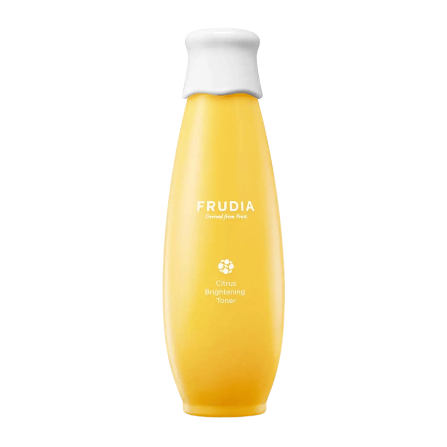 FRUDIA Citrus Brightening Toner 195 ml – Koreaanse gezichtstoner met citrus en vitamine C die de huidtint oplicht, hydrateert en de huid een frisse, egale glans geeft.