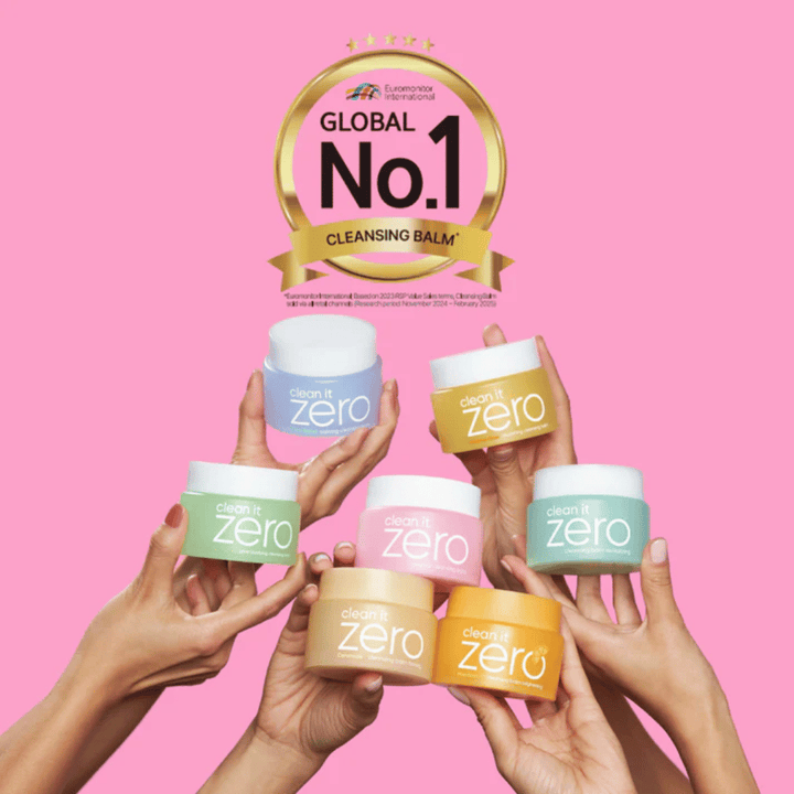 Clean It Zero Cleansing Balm-collectie van BANILA CO, bekroonde wereldwijde No.1 reinigingsbalsem met verschillende varianten aangepast aan verschillende huidtypes en huidcondities.