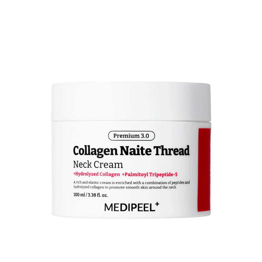 MEDIPEEL Collagen Naite Thread Neck Cream Premium 3.0 100 ml – Koreaanse halscrème met collageen en Palmitoyl Tripeptide-5 voor versteviging, anti-aging en verbeterde huidstructuur.