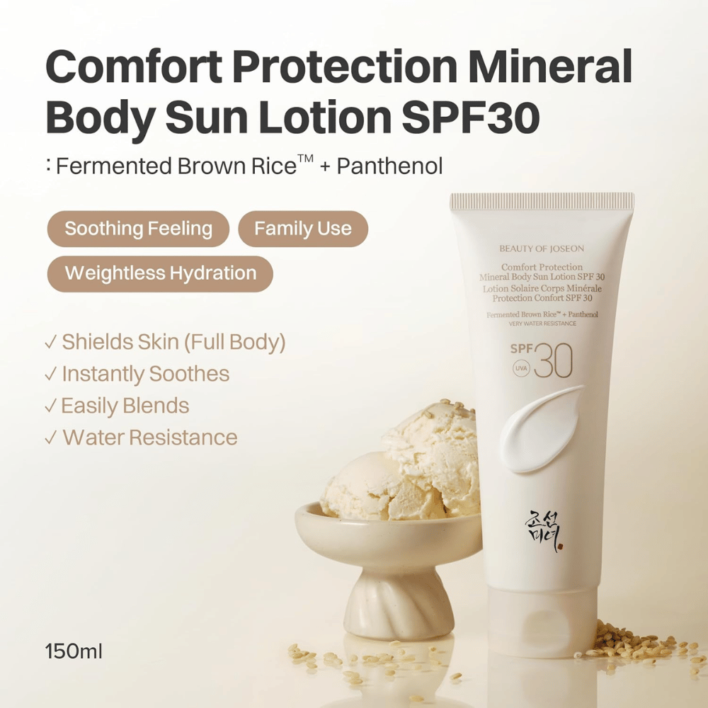 Beauty of Joseon Comfort Protection Mineral Body Sun Lotion SPF30 150 ml minerale zonnebescherming