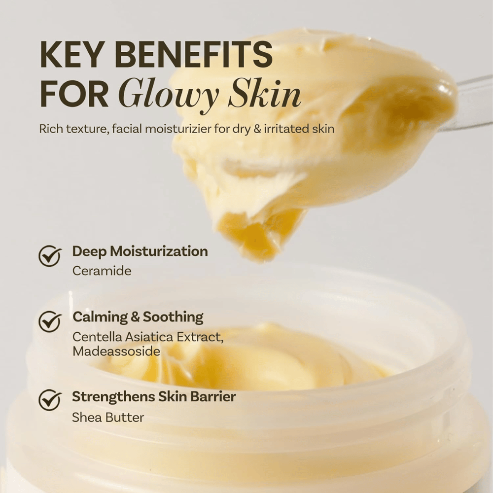 Ongredients Deep Calming Cream – rijke, hydraterende crème met ceramide en centella die de huidbarrière kalmeert en versterkt.