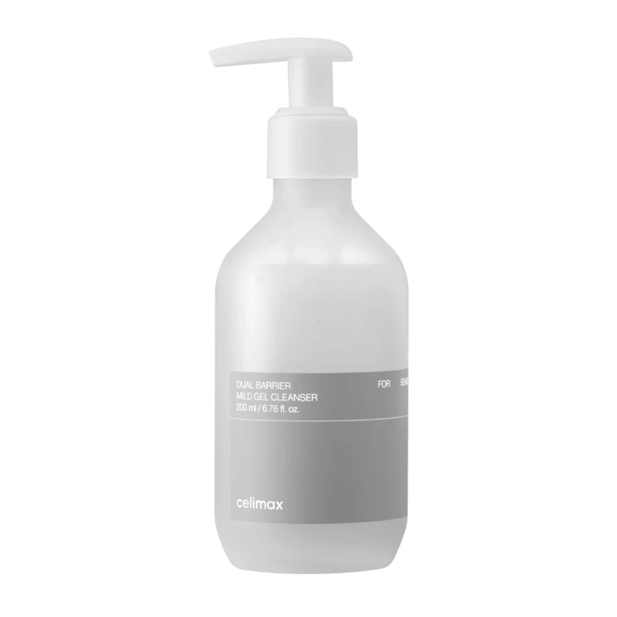 Celimax Dual Barrier Mild Gel Cleanser 200 ml – milde gelreiniger voor het gezicht die zacht reinigt, hydrateert en helpt de beschermende barrière van de huid te behouden.