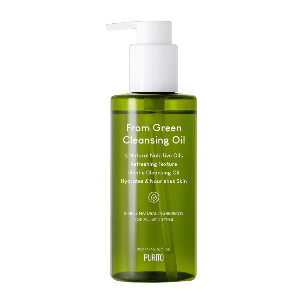 Purito From Green Cleansing Oil is een milde reinigingsolie geformuleerd met natuurlijke, voedzame oliën. Het verwijdert effectief make-up en onzuiverheden terwijl het de huid hydrateert en voedt. Geschikt voor alle huidtypes en laat de huid zacht en fris achter.