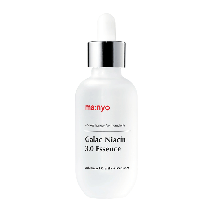 Närbild på Ma:nyo Galac Niacin 3.0 Essence – avancerad formula som kombinerar galactomyces och niacinamid för klarare, jämnare och friskare hud.