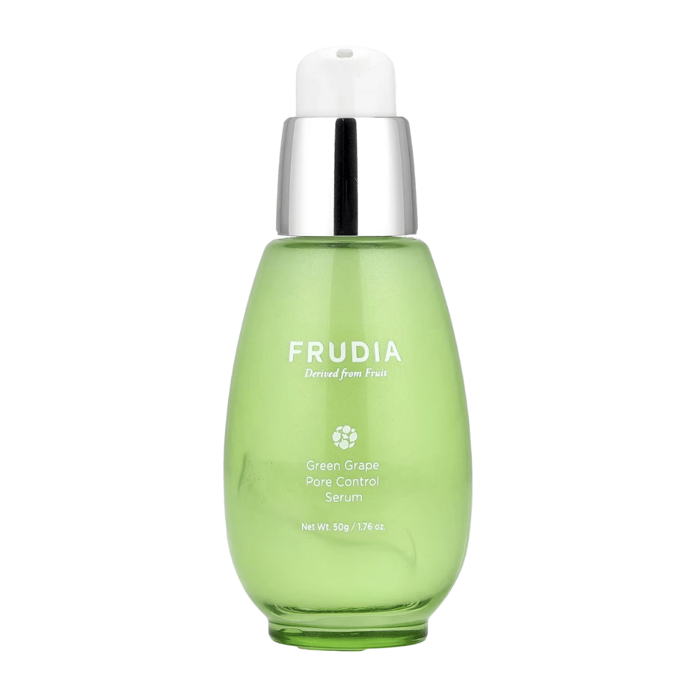 Frudia Green Grape Pore Control Serum 50 g – Koreaans gezichtserum met groen druivenextract dat poriën minimaliseert, vette huid balanceert en gehydrateerde, heldere huid geeft.