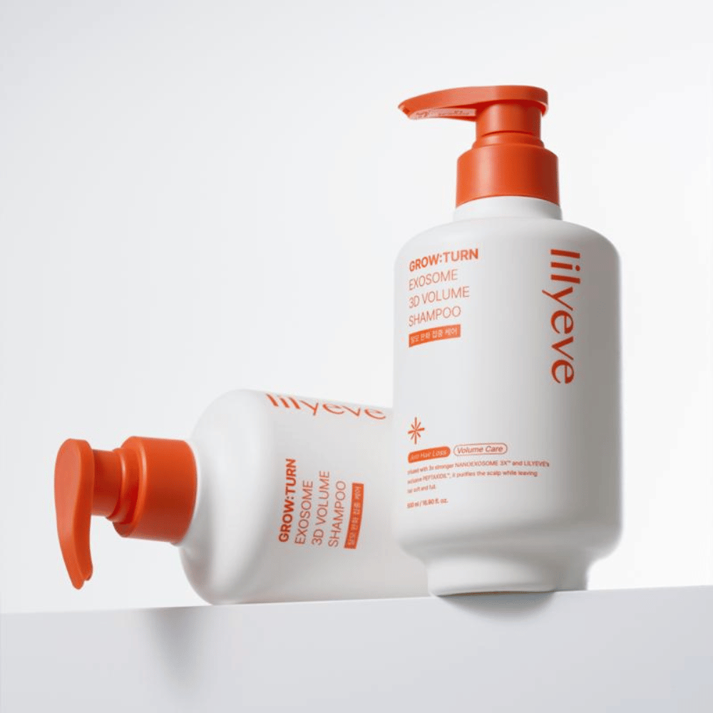 LILYEVE Grow:Turn Exosome 3D Volume Shampoo in 500 ml pompflacon voor dagelijkse hoofdhuidverzorging