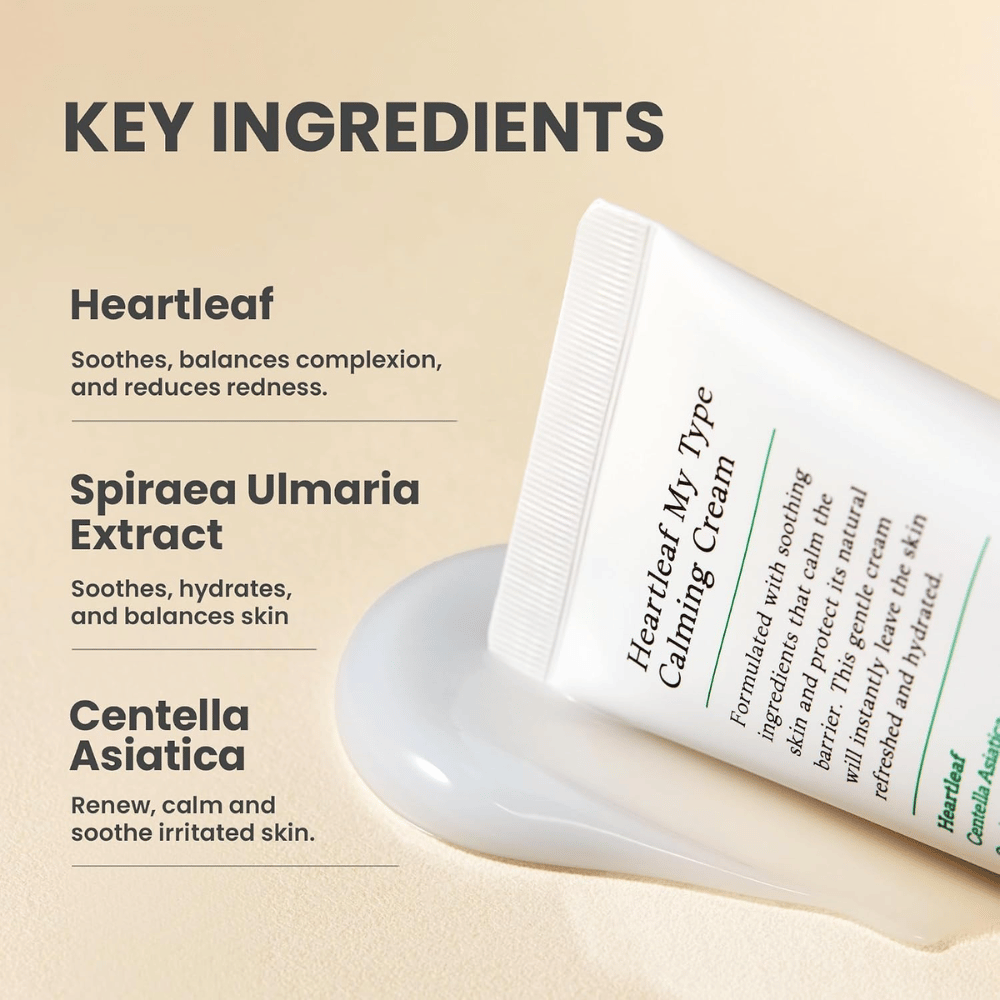 AXIS-Y Heartleaf My Type Calming Cream – belangrijkste ingrediënten met heartleaf en centella asiatica