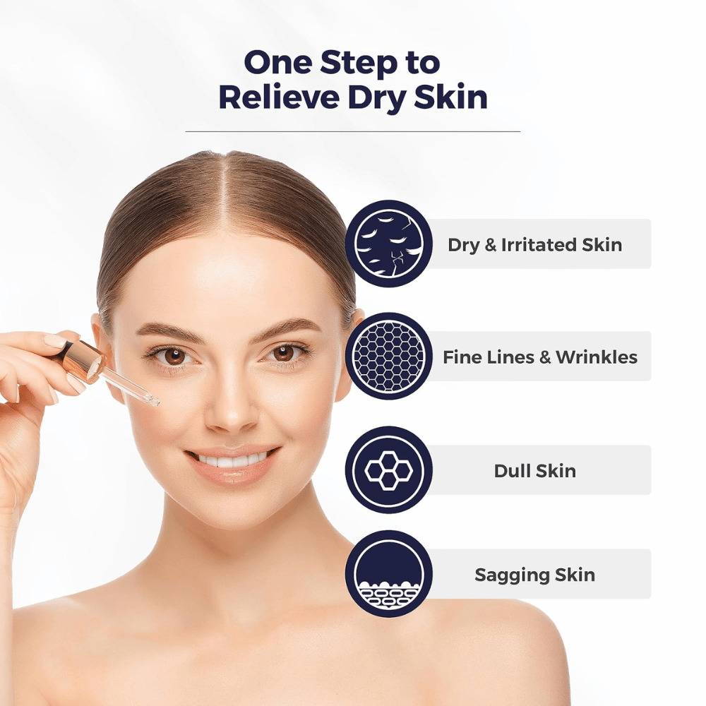 1. Centellian24 Hyaluronic Tox Boosting Ampoule – vrouw brengt serum aan voor droge huid, fijne lijntjes en glans