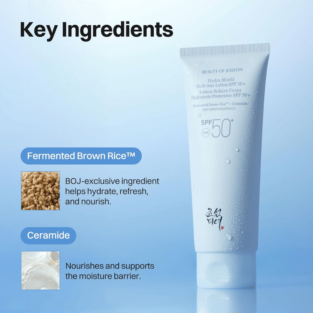 Beauty of Joseon Hydra Shield Body Sun Lotion SPF50+ met gefermenteerde bruine rijst en ceramiden