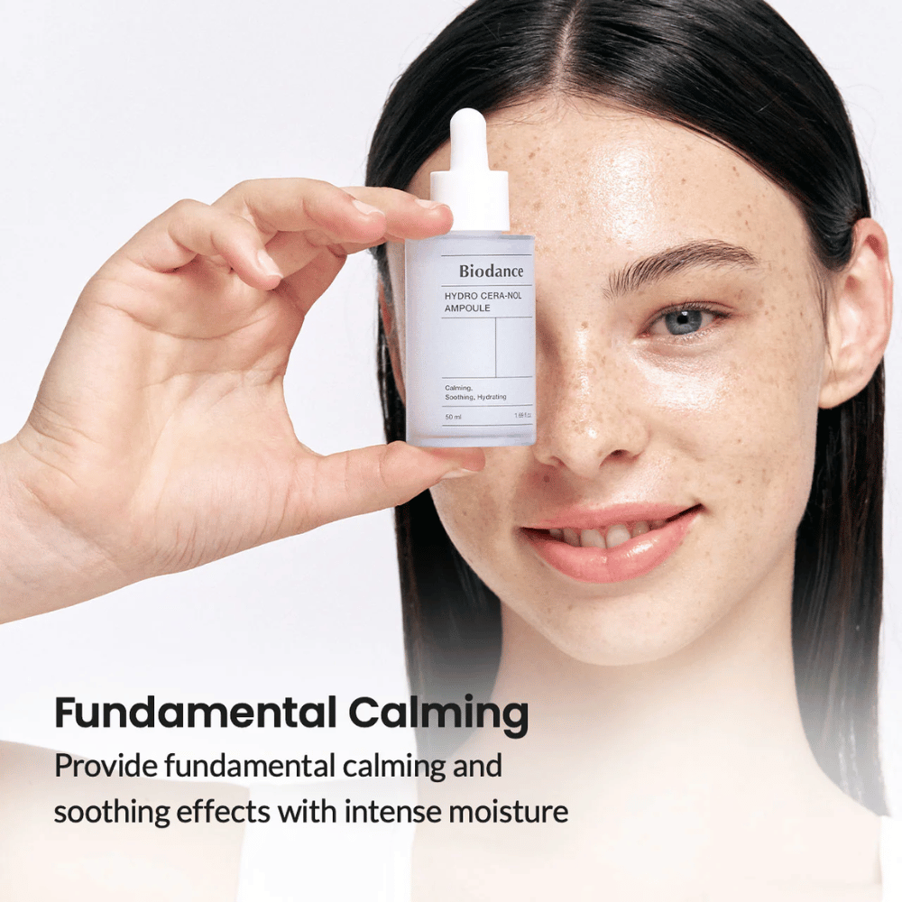 Biodance Hydro Cera-Nol Ampoule – Kalmerende en intensieve hydratatie.

💧 Diepe hydratatie – Voorkomt droogheid en versterkt de vochtbarrière van de huid.
🌿 Kalmerend effect – Vermindert irritatie en roodheid voor de gevoelige huid.
🛡️ Beschermt de huid – Verbetert elasticiteit en versterkt de huidbarrière.

Perfect voor een gebalanceerde, gehydrateerde en stralende huid!
