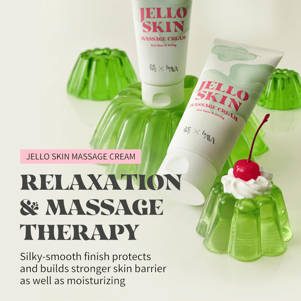 Beauty of Joseon Jello Skin Massage Cream voor ontspannende gezichts- en lichaamsmassage die hydrateert en de huidbarrière versterkt.