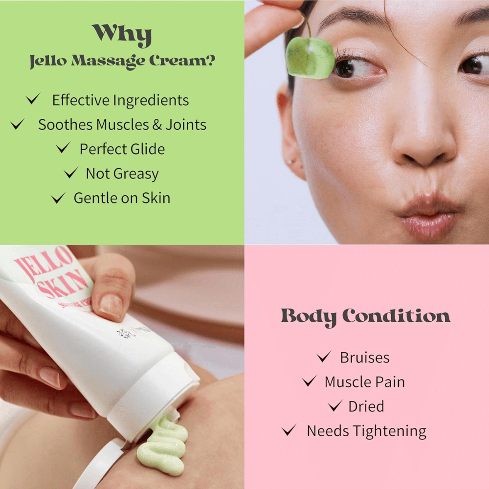 Beauty of Joseon Jello Skin Massage Cream voor gezicht en lichaam met een zijdezacht gevoel, hydratatie en een massagevriendelijke formule.
