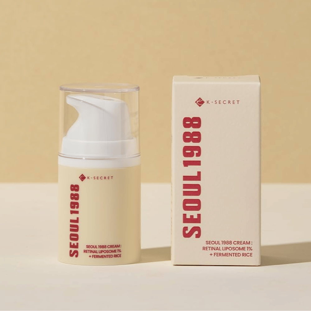 Productafbeelding met verpakking voor SEOUL 1988 Cream : Retinal Liposome 1% + Fermented Rice 50ml