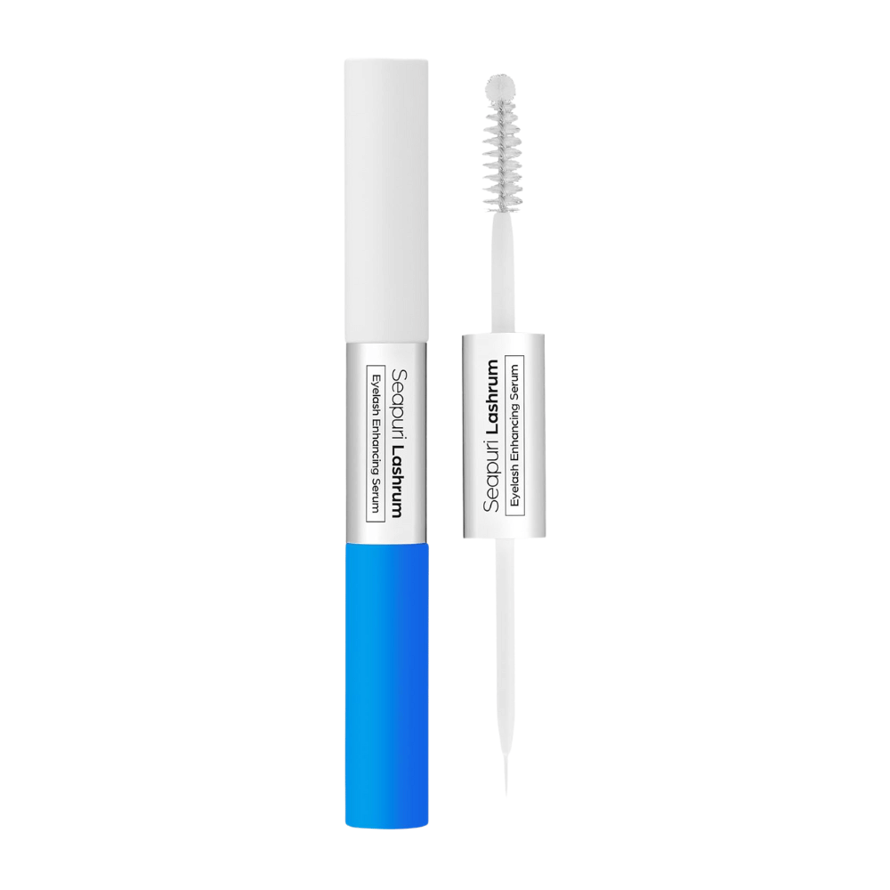 Seapuri Lashrum Eyelash Enhancing Serum met borstel en huls. Voedend serum dat wimpers versterkt en verlengt.