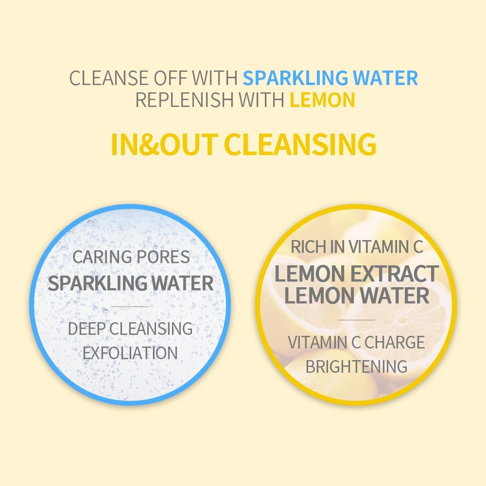 Secret Key Lemon Sparkling Cleansing Foam – reinigt poriën met bruisend water en geeft glans met citroenextract rijk aan vitamine C.