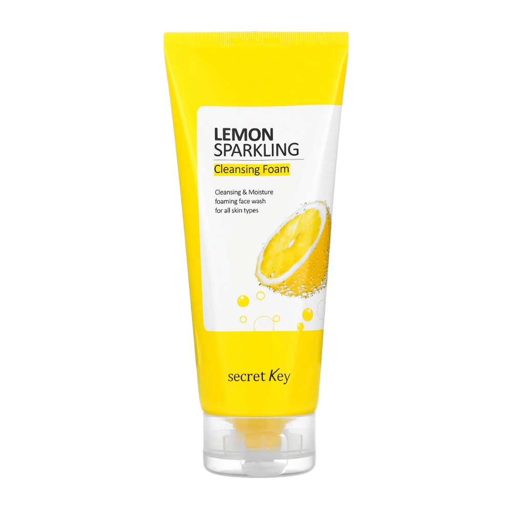 Secret Key Lemon Sparkling Cleansing Foam – milde gezichtsreiniger met citroen en bruisend water voor alle huidtypen.
