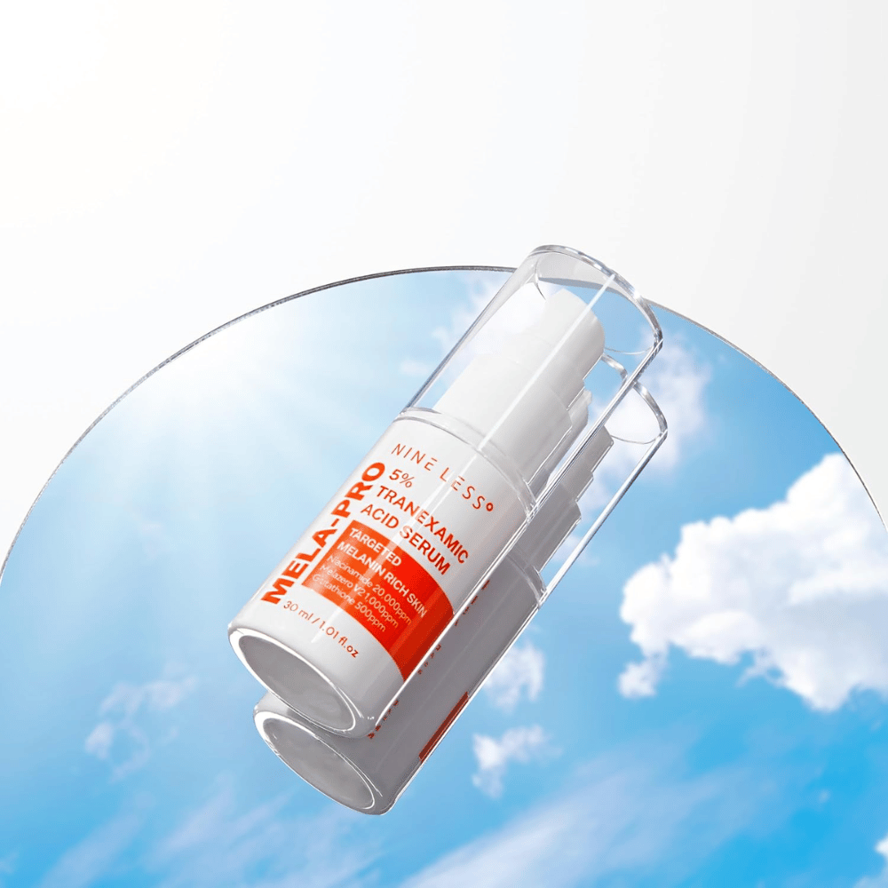 NINE LESS MELA-PRO 5% Tranexamic Acid Serum 30 ml met pomp, serum voor pigmentatie en donkere vlekken.